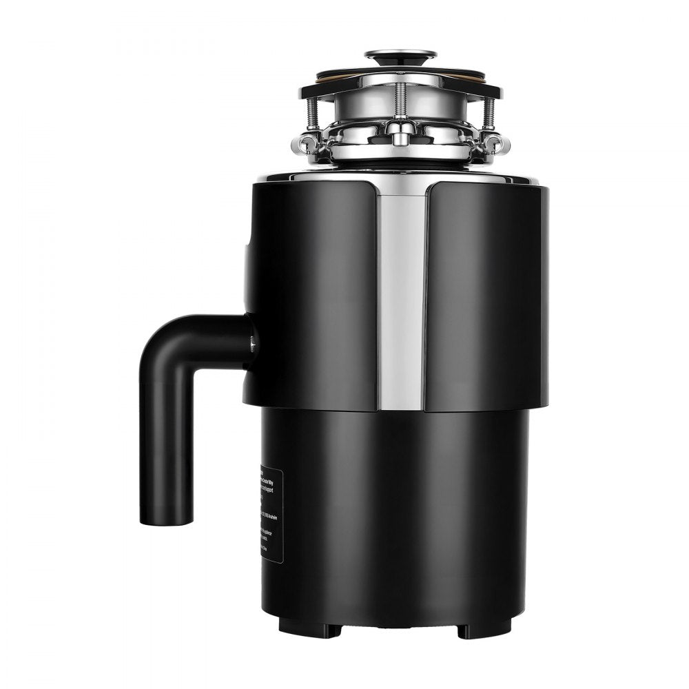 VEVOR Food Waste Garbage Disposal, 3/4HP 1500RPM AC Motor, Continuous Feed Kitchen Sink Garbage Disposer, 3-Bolt Mount Food Waste Grinding System with Splash Guard & Power Cord for Kitchens