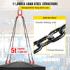 VEVOR Chain Sling, 5/16 inch x 10 ft Lifting Chains with Hooks, G80 Engine Chain Hoist Lifts, 11000 lbs/5 Ton Capacity Lifting Sling Chains for Engine Hoist, Engine Lift Chain with 4 Leg Grab Hooks