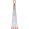 VEVOR Chain Sling, 5/16 inch x 10 ft Lifting Chains with Hooks, G80 Engine Chain Hoist Lifts, 11000 lbs/5 Ton Capacity Lifting Sling Chains for Engine Hoist, Engine Lift Chain with 4 Leg Grab Hooks