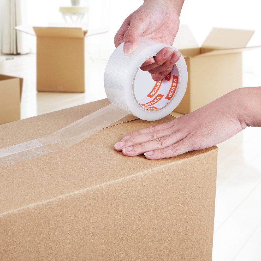 VEVOR Clear Packing Tape, 3 inches Core, 24 Rolls 1.88 Inches x 65 Yards Packing Tape, 2.7 Mil Thick, Heavy Duty Packaging Tape Designed for Moving, Storage and Packing, Shipping and Mailing, Office