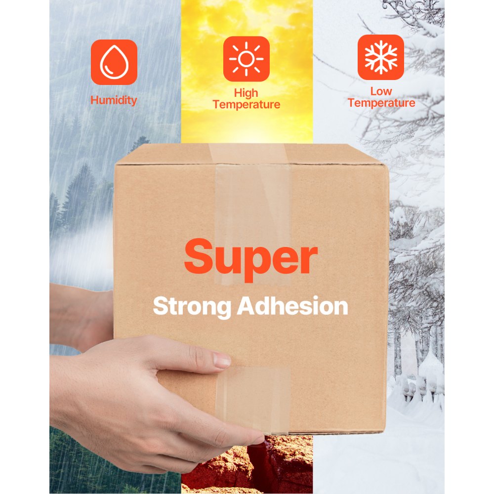 VEVOR Clear Packing Tape, 3 inches Core, 24 Rolls 3 Inches x 65 Yards Packing Tape, 2.7 Mil Thick, Heavy Duty Packaging Tape Designed for Moving, Storage and Packing, Shipping and Mailing, Office
