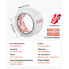 VEVOR Clear Packing Tape, 3 inches Core, 6 Rolls 1.88 Inches x 65 Yards Packing Tape with Dispenser, 2.7 Mil Heavy Duty Packaging Tape Designed for Moving, Storage and Packing, Shipping and Mailing