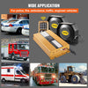 VEVOR Police Siren PA System, 400W 8 Sound Loud Car Warning, Police Fire Emergency Alarm Fire Siren, 2 Horn PA Speaker MIC System Vehicle Siren