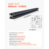 VEVOR 4PCS 23.6 in (600 mm) T Slot 4040 Aluminum Extrusion Profile, European Standard Anodized Linear Rail, High-Strength Extruded Aluminum Rail for 3D Printer, CNC Machine DIY, Laser Engraving, Black
