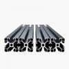 VEVOR 4PCS 23.6 in (600 mm) T Slot 4040 Aluminum Extrusion Profile, European Standard Anodized Linear Rail, High-Strength Extruded Aluminum Rail for 3D Printer, CNC Machine DIY, Laser Engraving, Black