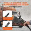 VEVOR 10Gal/40L Sandblaster Equipped with Nozzle Shut-Off Valve Pressure Gauge Ceramic Nozzle 2.5m Hose Filling Funnel Watertrap 6\" Rubber Wheels Grit Power Sand Blasters Portable Sandblasting Equipm