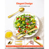 VEVOR 60-Piece Gold Silverware Set, Food-Grade Stainless Steel Flatware Utensils for 12, Mirror Finished Cutlery Set, Dishwasher Safe Eating Tableware for Kitchen Home, Include Knife Fork Spoon