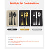 VEVOR 30-Piece Black Silverware Set, Food-Grade Stainless Steel Flatware Utensils for 6, Mirror Finished Cutlery Set, Dishwasher Safe Eating Tableware for Kitchen Home, Include Knife Fork Spoon
