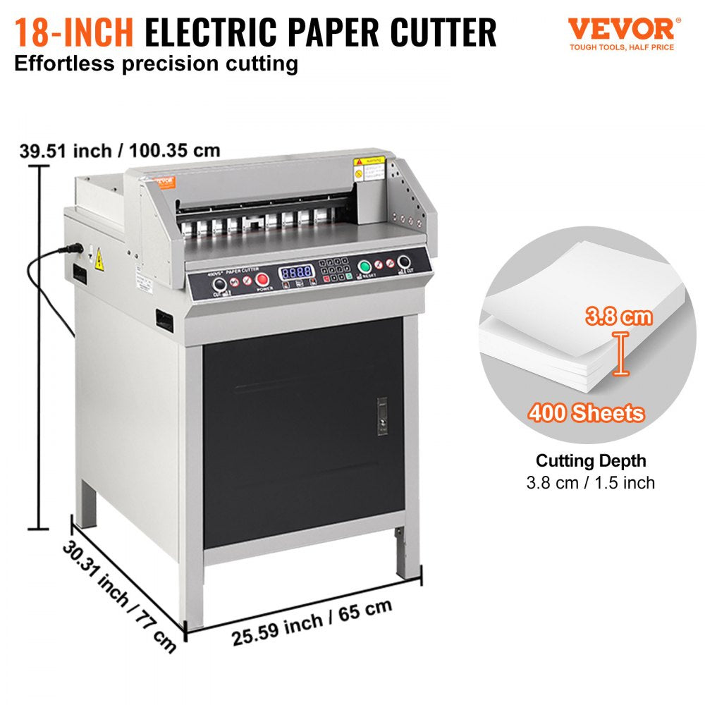 18" 450mm Paper Cutter Cutting Machine Office Electric  Heavy Duty