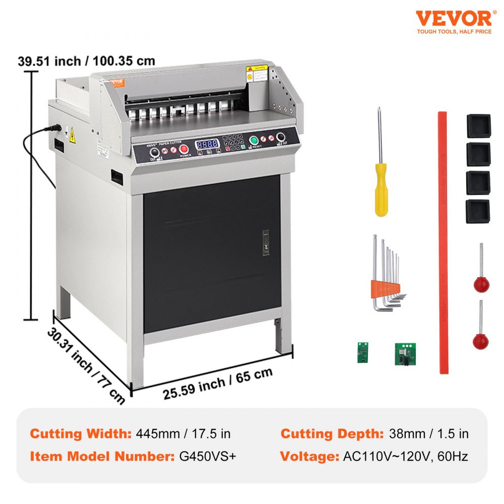 18" 450mm Paper Cutter Cutting Machine Office Electric  Heavy Duty