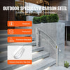 VEVOR Handrails for Outdoor Steps, Fit 1 or 4 Steps Outdoor Stair Railing, White Wrought Iron Handrail, Flexible Front Porch Hand Rail, Transitional Handrails for Concrete Steps or Wooden Stairs