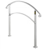 VEVOR Handrails for Outdoor Steps, Fit 1 or 4 Steps Outdoor Stair Railing, White Wrought Iron Handrail, Flexible Front Porch Hand Rail, Transitional Handrails for Concrete Steps or Wooden Stairs