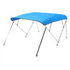 VEVOR 4 Bow Boat Bimini Tops, 600D Polyester Canopy with Aluminum Alloy Frame, Waterproof & Sun Shade Boat Awning Canopy with Storage Bag, 2 Support Poles, 4 Straps, 96"Lx(67"-72")Wx54"H, Pacific Blue