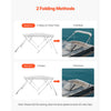 VEVOR 4 Bow Boat Bimini Tops, 600D Polyester Canopy with Aluminum Alloy Frame, Waterproof & Sun Shade Boat Awning Canopy with Storage Bag, 2 Support Poles, 4 Straps, 96"Lx(73"-78")Wx54"H, Light Grey