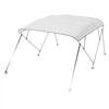VEVOR 4 Bow Boat Bimini Tops, 600D Polyester Canopy with Aluminum Alloy Frame, Waterproof & Sun Shade Boat Awning Canopy with Storage Bag, 2 Support Poles, 4 Straps, 96"Lx(73"-78")Wx54"H, Light Grey