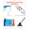 VEVOR 4 Bow Boat Bimini Tops, 600D Polyester Canopy with Aluminum Alloy Frame, Waterproof & Sun Shade Boat Awning Canopy with Storage Bag, 2 Support Poles, 4 Straps, 96"Lx(85"-90")Wx54"H, Pacific Blue