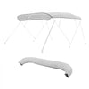VEVOR 4 Bow Boat Bimini Tops, 600D Polyester Canopy, Waterproof & Sun Protection Boat Awning Canopy with Storage Bag, Bimini Top Replacement, 96"Lx(91"-96")W, Light Grey (Support Frame Not Included)