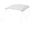 VEVOR 4 Bow Boat Bimini Tops, 600D Polyester Canopy, Waterproof & Sun Protection Boat Awning Canopy with Storage Bag, Bimini Top Replacement, 96"Lx(97"-103")W, Light Grey (Support Frame Not Included)