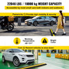 VEVOR 4 Pack of 1-Channel Rubber Cable Protector Ramps Heavy Duty 22046Lbs Load Capacity Cable Wire Cord Cover Ramp Speed Bump Driveway Hose Cable Ramp Protective Cover
