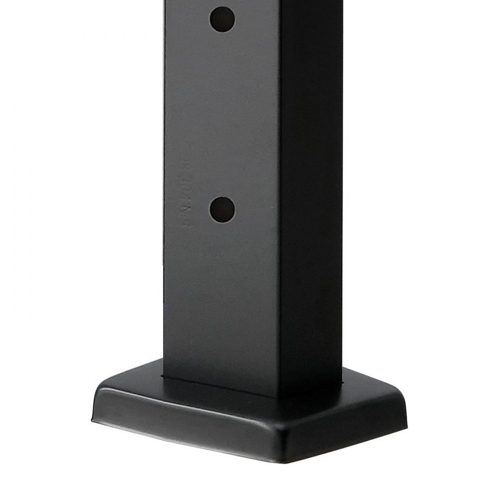 VEVOR 4-Pack Cable Railing Post, 42x1x2 In Horizontal-Hole Deck Railing Post with Pre-Drilled Holes, Stainless Steel Cable Rail Post with Horizontal and Curved Bracket, Black, 4JZLGZXHS106REP67001V0
