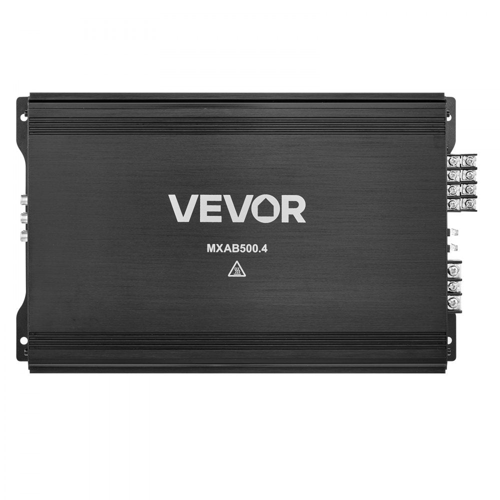 VEVOR 4 Channel Car Audio Amplifier 2 Ohm Stable Bridgeable Class A/B Full Range Amp Max Power 4 x 250W @ 4 Ohm / 4 x 500W @ 2 Ohm for Car SUV Truck Off-Road
