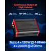 VEVOR 4 Channel Car Audio Amplifier 2 Ohm Stable Bridgeable Class D Full Range Amp Max Power 4 x 120W @ 4 Ohm / 4 x 200W @ 2 Ohm for Car SUV Truck Off-Road