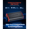 VEVOR 4 Channel Car Audio Amplifier 2 Ohm Stable Bridgeable Class D Full Range Amp Max Power 4 x 272W @ 4 Ohm / 4 x 400W @ 2 Ohm for Car SUV Truck Off-Road