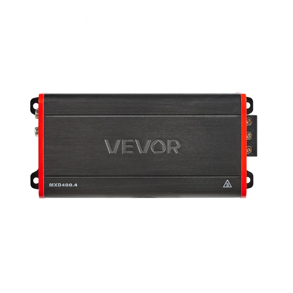 VEVOR 4 Channel Car Audio Amplifier 2 Ohm Stable Bridgeable Class D Full Range Amp Max Power 4 x 272W @ 4 Ohm / 4 x 400W @ 2 Ohm for Car SUV Truck Off-Road