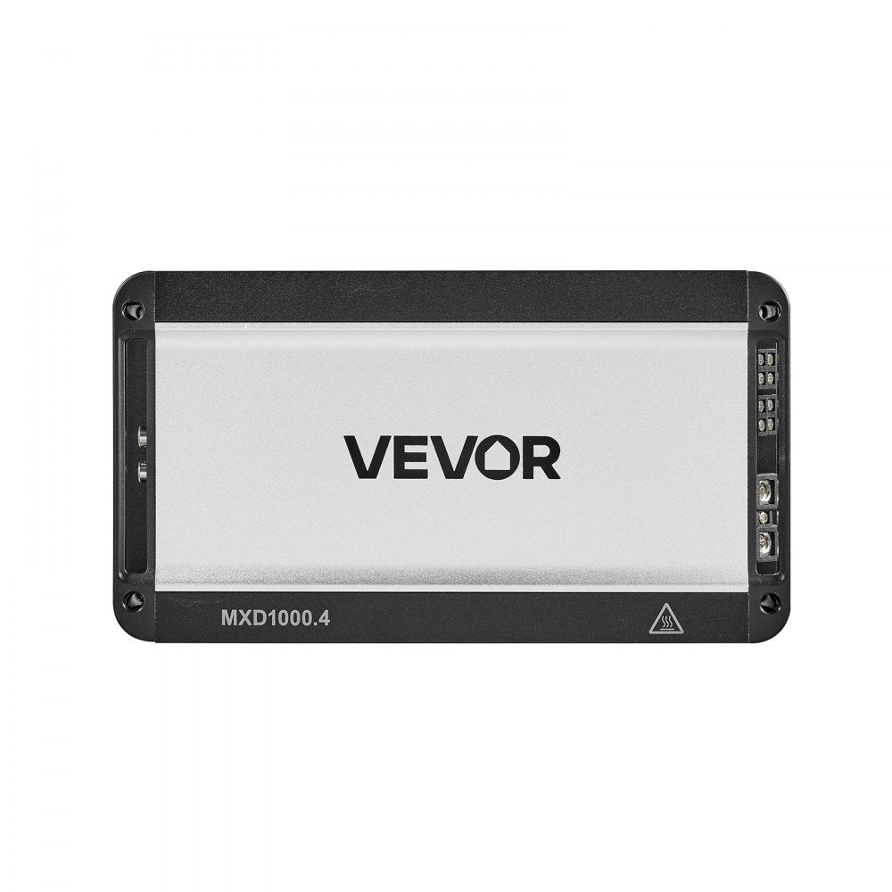 VEVOR 4 Channel Car Audio Amplifier 2 Ohm Stable Bridgeable Class D Full Range Amp Max Power 4 x 500W @ 4 Ohm / 4 x 1000W @ 2 Ohm for Car SUV Truck Off-Road