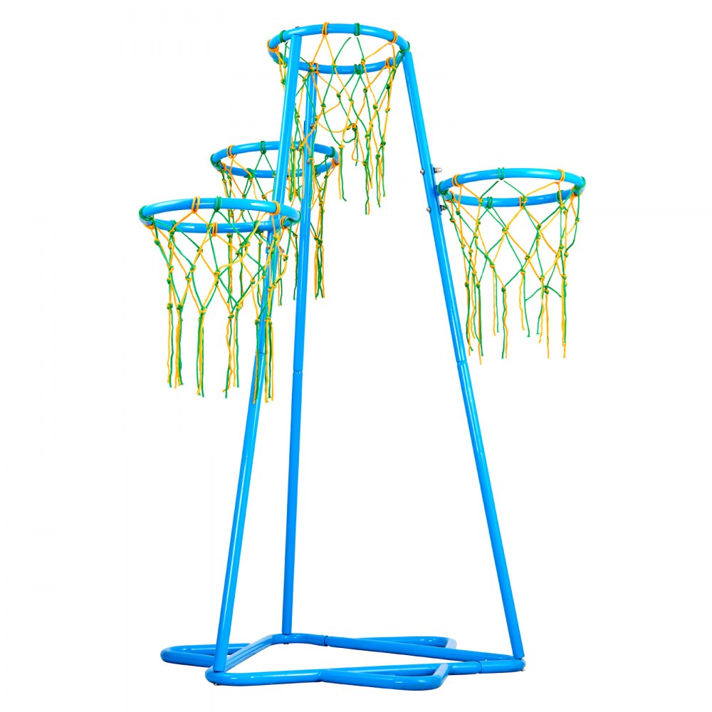 VEVOR Kids Basketball Hoop, 4-Hoop Child Basketball Hoops, Portable Basketball Stand with Adjustable Heights and 3 Balls, Indoor and Outdoor Basketball Toy Set for Children of All Ages, Boys & Girls