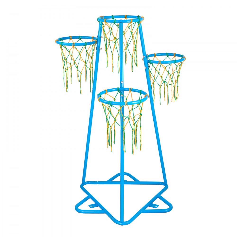 VEVOR Kids Basketball Hoop, 4-Hoop Child Basketball Hoops, Portable Basketball Stand with Adjustable Heights and 3 Balls, Indoor and Outdoor Basketball Toy Set for Children of All Ages, Boys & Girls