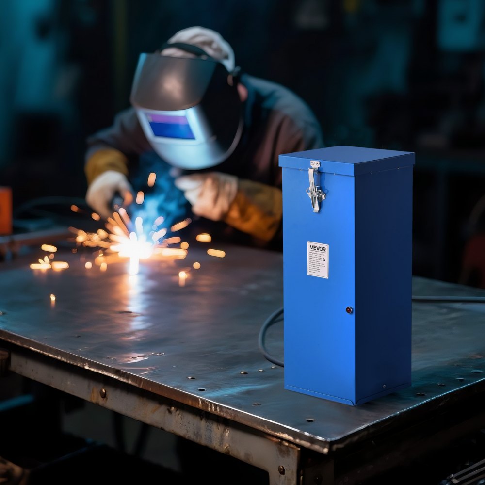 VEVOR Portable Welding Rod Oven, 50LBS Capacity Electrodes Drying Oven 420W 120V, 300℉ Fast Heating Welding Rods Dryer for 18-inch Stick Electrodes - with Easy-to-Carry Handle & Safety Locking Latch