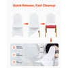 VEVOR Stretch Spandex Folding Chair Covers, Universal Fitted Chair Cover, Removable Washable Protective Slipcovers, for Wedding, Holiday, Banquet, Party, Celebration, Dining (50PCS White)