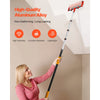 VEVOR Telescopic Extension Pole, 4.66-19 FT Multi-Purpose Extendable Pole, Sturdy Aluminum Alloy Paint Pole Extension with Flip-Lock Design, High Reach Roller Stick for Painting, Dusting and Cleaning