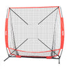 VEVOR 5x5 ft Baseball Softball Practice Net, Portable Baseball Training Net for Hitting Batting Catching Pitching, Backstop Baseball Equipment with Bow Frame, Carry Bag, Strike Zone, Ball, Batting Tee