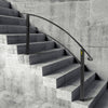 VEVOR Handrails for Outdoor Steps, Fit 1 or 5 Steps Outdoor Stair Railing, Black Wrought Iron Handrail, Flexible Front Porch Hand Rail, Transitional Handrails for Concrete Steps or Wooden Stairs