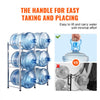 VEVOR 3 Tiers Water Jug Holder, 5 Gallon Water Bottle Holder, Double Row Water Bottle Rack for 6 Bottles, Heavy Duty Water Jug Rack for Kitchen, Office, Living Room, Silver