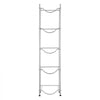 VEVOR 5 Tiers Water Jug Holder, 5 Gallon Water Bottle Holder, Single Row Water Bottle Rack for 5 Bottles, Heavy Duty Water Jug Rack for Kitchen, Office, Living Room, Silver