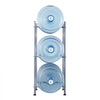 VEVOR 3 Tiers Water Jug Holder, 5 Gallon Water Bottle Holder, Single Row Water Bottle Rack for 3 Bottles, Heavy Duty Water Jug Rack for Kitchen, Office, Living Room, Silver