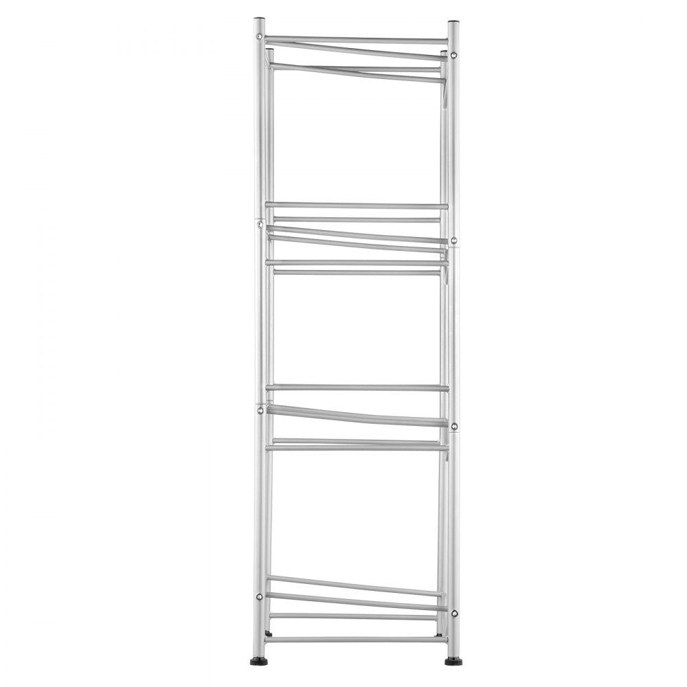 VEVOR 4 Tiers Water Jug Holder, 5 Gallon Water Bottle Holder, Single Row Water Bottle Rack for 4 Bottles, Heavy Duty Water Jug Rack for Kitchen, Office, Living Room, Silver