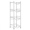 VEVOR 4 Tiers Water Jug Holder, 5 Gallon Water Bottle Holder, Single Row Water Bottle Rack for 4 Bottles, Heavy Duty Water Jug Rack for Kitchen, Office, Living Room, Silver