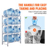 VEVOR 4 Tiers Water Jug Holder, 5 Gallon Water Bottle Holder, Double Row Water Bottle Rack for 8 Bottles, Heavy Duty Water Jug Rack for Kitchen, Office, Living Room, Silver