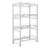 VEVOR 4 Tiers Water Jug Holder, 5 Gallon Water Bottle Holder, Double Row Water Bottle Rack for 8 Bottles, Heavy Duty Water Jug Rack for Kitchen, Office, Living Room, Silver