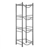 VEVOR 4 Tiers Water Jug Holder, 5 Gallon Water Bottle Holder, Single Row Water Bottle Rack for 4 Bottles, Heavy Duty Water Jug Rack for Kitchen, Office, Living Room, Black
