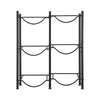 VEVOR 3 Tiers Water Jug Holder, 5 Gallon Water Bottle Holder, Double Row Water Bottle Rack for 6 Bottles, Heavy Duty Water Jug Rack for Kitchen, Office, Living Room, Black