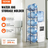 VEVOR 5 Tiers Water Jug Holder, 5 Gallon Water Bottle Holder, Single Row Water Bottle Rack for 5 Bottles, Heavy Duty Water Jug Rack for Kitchen, Office, Living Room, Black