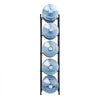 VEVOR 5 Tiers Water Jug Holder, 5 Gallon Water Bottle Holder, Single Row Water Bottle Rack for 5 Bottles, Heavy Duty Water Jug Rack for Kitchen, Office, Living Room, Black