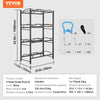 VEVOR 4 Tiers Water Jug Holder, 5 Gallon Water Bottle Holder, Double Row Water Bottle Rack for 8 Bottles, Heavy Duty Water Jug Rack for Kitchen, Office, Living Room, Black