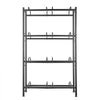 VEVOR 4 Tiers Water Jug Holder, 5 Gallon Water Bottle Holder, Double Row Water Bottle Rack for 8 Bottles, Heavy Duty Water Jug Rack for Kitchen, Office, Living Room, Black