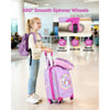 VEVOR Kids Luggage Set, 5 Piece, 18 Inch Hardside Rolling Wheels Suitcase with Backpack & U-shape Pillow, Unicorn Kids Carry on Luggage Set, Holiday Birthday Gift for Girls Boys, Airline Approved